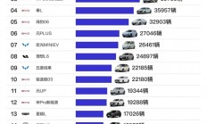 8月国产车型销量榜：比亚迪杀疯 前十独占七席