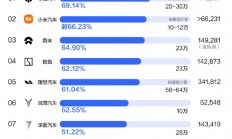 2024年车企KPI完成度榜单出炉：提前交付10万辆的小米汽车竟不是第一