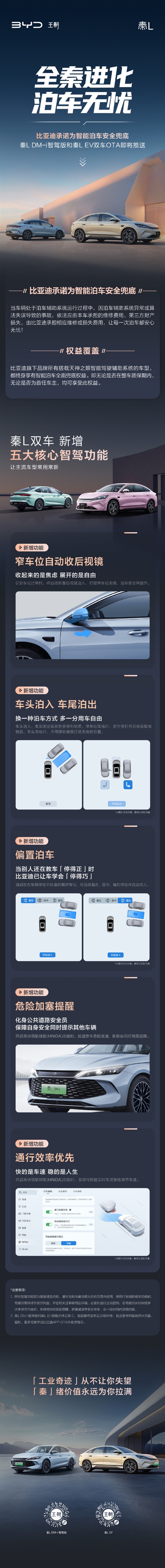 比亚迪秦L迎史上最大规模升级:新增近20项功能