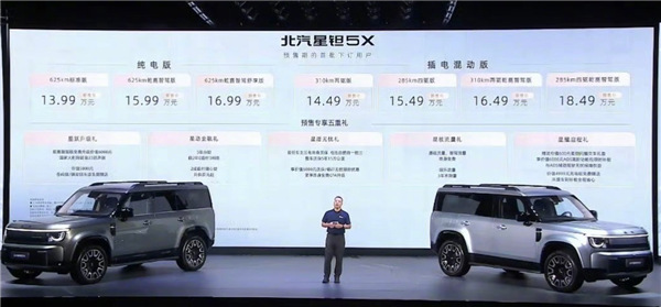 又一国产路虎卫士登场!北汽星钽5X预售:13.99万起 81.9度大电池